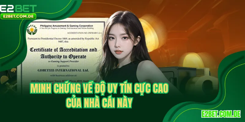 Minh chứng về độ uy tín cực cao của nhà cái này